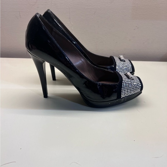 Giovanni Giusti made in Italy Glamorous Peep-Toe Heels with Swarovski crystals - Picture 5 of 9
